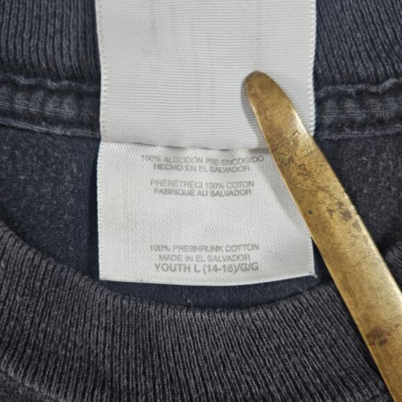 Guy Harvey Black Gray Pirate T-Shirt Beach Ocean Ship Youth size Large 14/16 - Picture 5 of 6